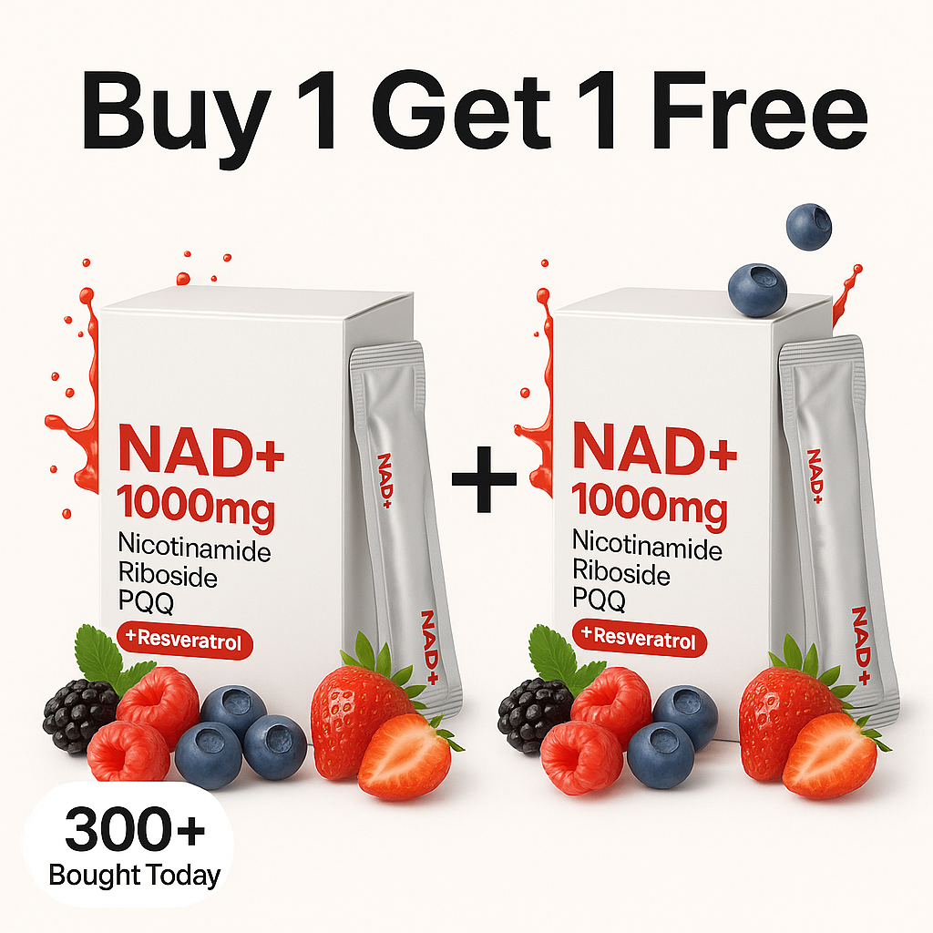 NAD Supplement - Nicotinamide Riboside - NR1000 - NAD+ Berry Flavor Drink Mix - 30 Pack
